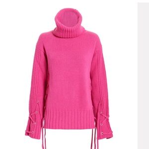 MCQUEEN by Alexander McQueen lace-up pink sweater